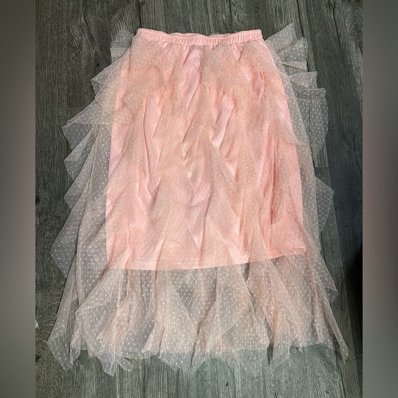 Live 4 Truth Asymmetrical Pink Tulle Skirt - Picture 5 of 10